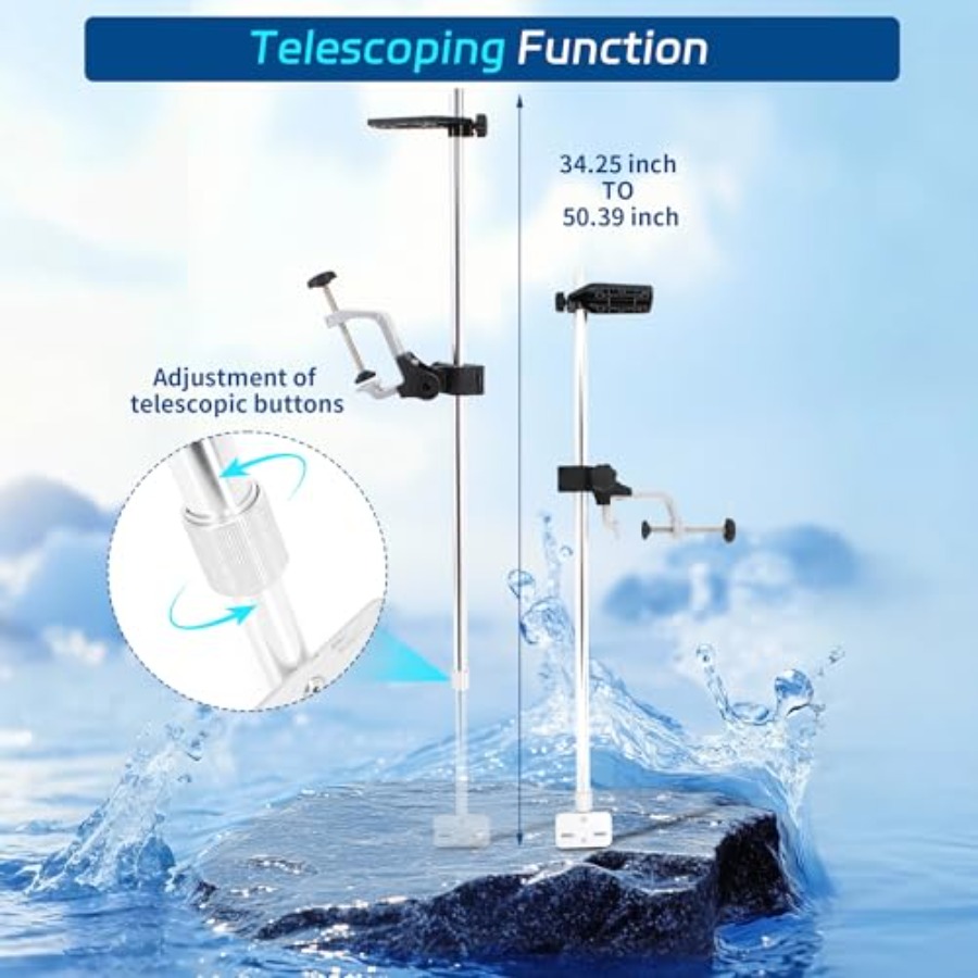 Telescopic Portable Fish Finde - مراجعة Fish Finder Mount وسعره