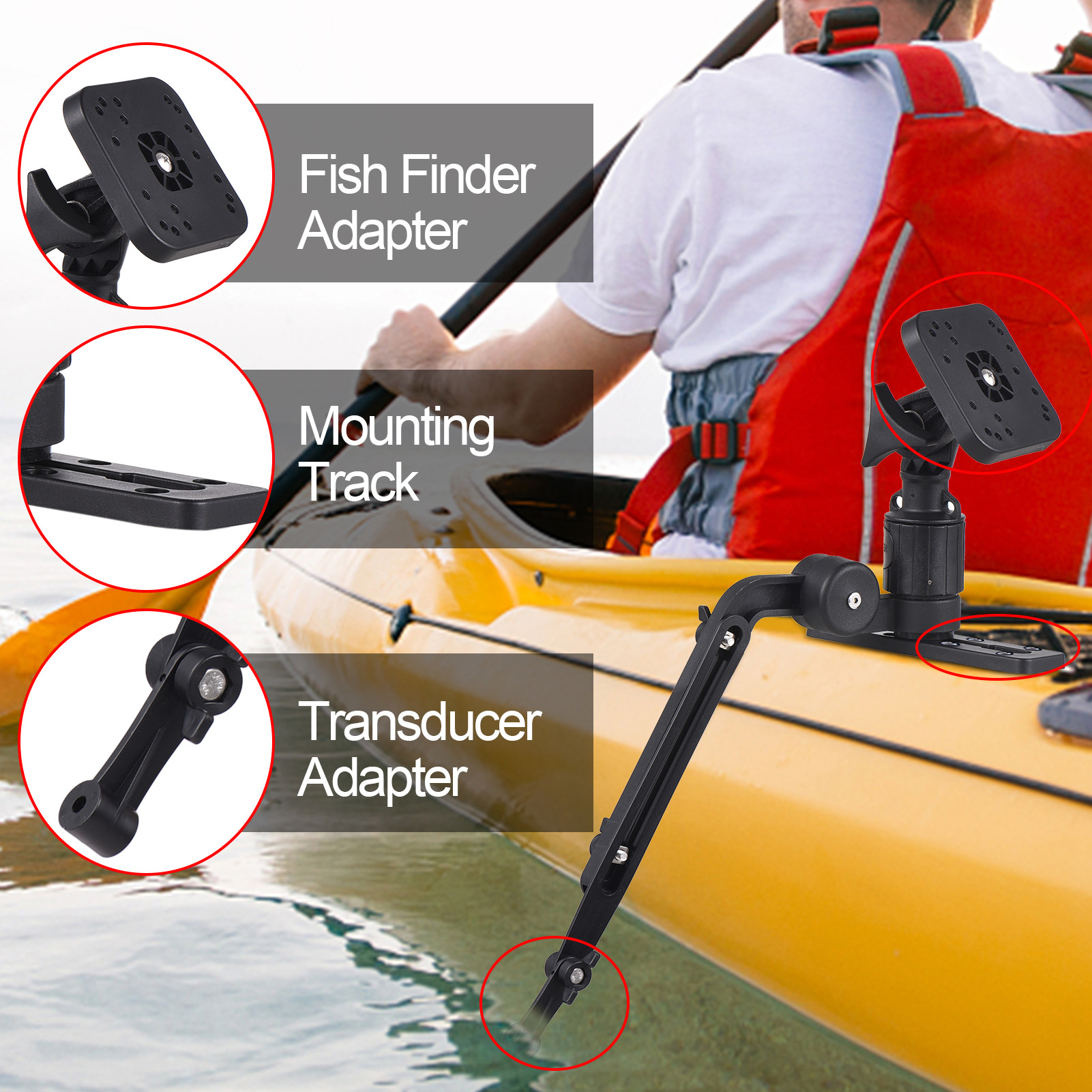 Kayak Fish Finder Mounting Pla - مراجعة Fish Finder Mount وسعره
