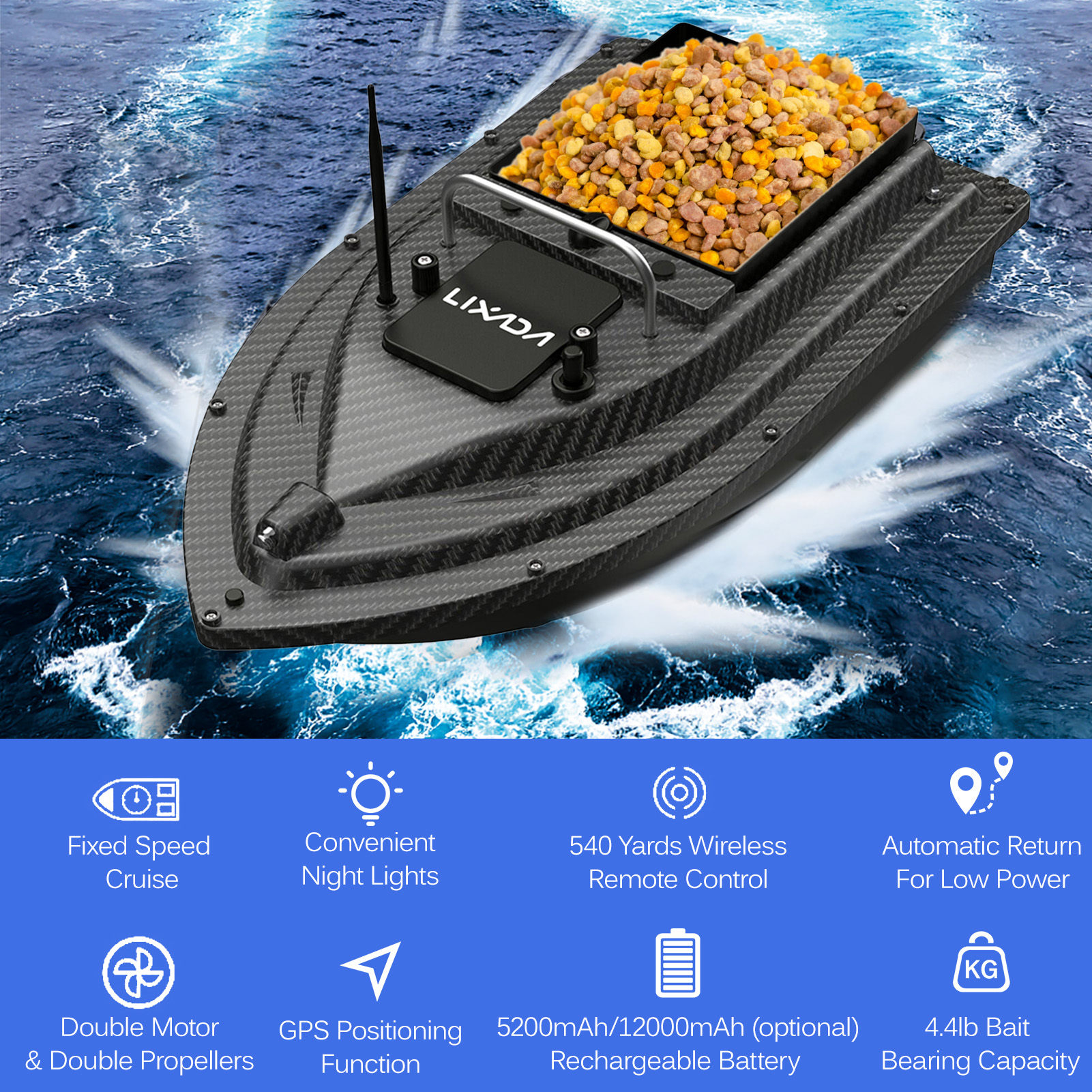 Fishing Bait Boat GPS Fishing  - مراجعة Fishing Gps وسعره