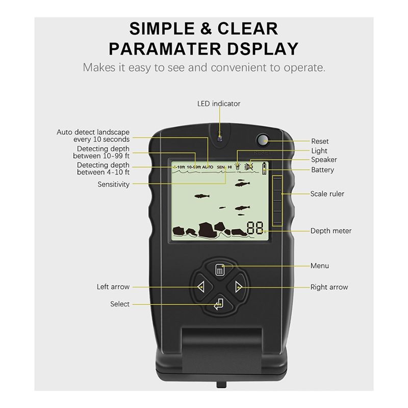 New Portable Fish Finder, Ice  - مراجعة Fish Finder Portable وسعره