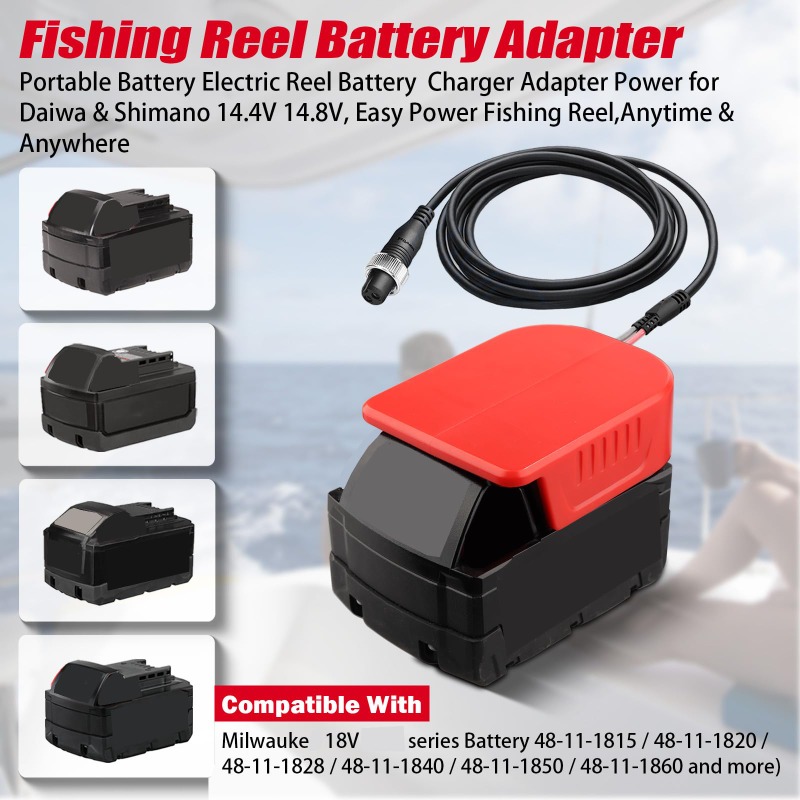 Portable Fishing Reel Adapter  - مراجعة Fish Finder Battery وسعره