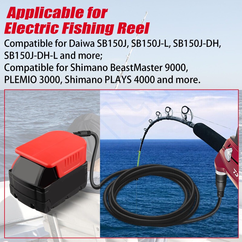 Portable Fishing Reel Adapter  - مراجعة Fish Finder Battery وسعره