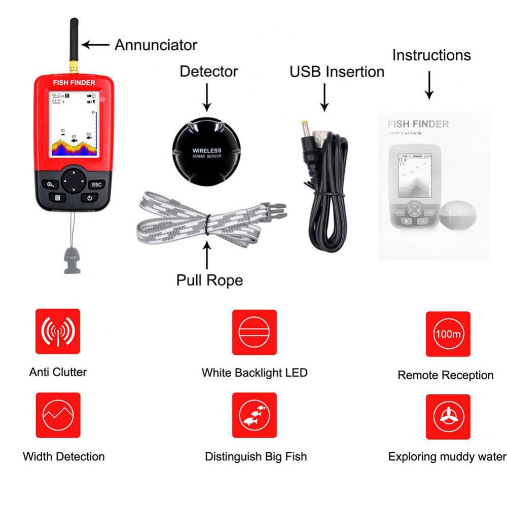 Lake Sea Fishing Smart Portabl - مراجعة Fish Finder Portable وسعره