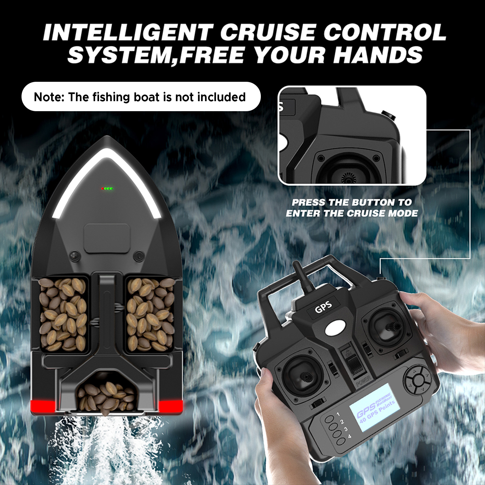 Remote Control for V020 GPS Fi - مراجعة Fish Finder Cable وسعره