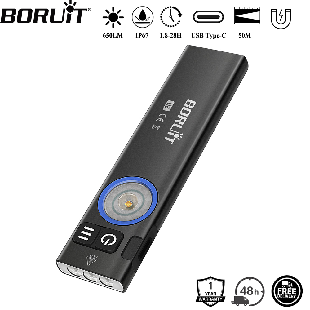 BORUiT U8 650LM EDC LED Flashl - مراجعة Fishing Light وسعره
