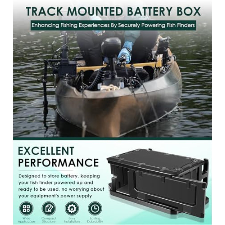 Track Mounted Battery Box for  - مراجعة Fish Finder Mount وسعره