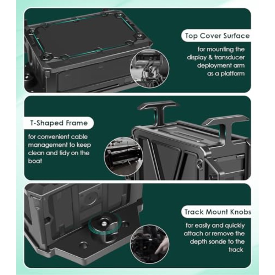 Track Mounted Battery Box for  - مراجعة Fish Finder Mount وسعره