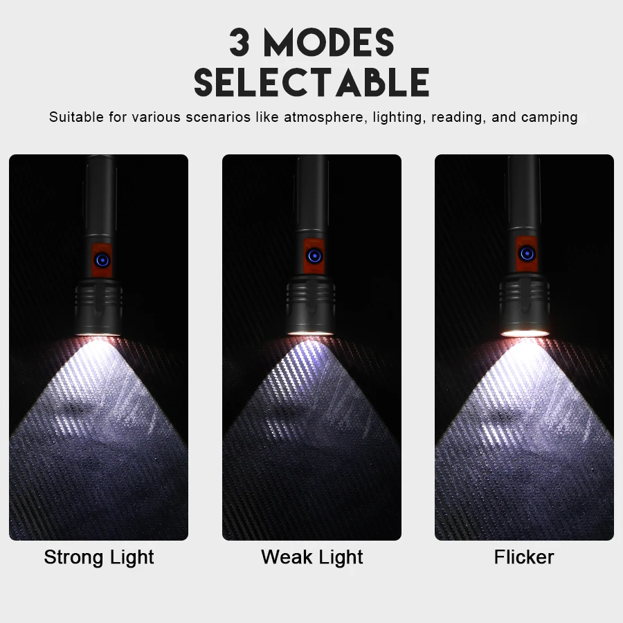 High Power LED Flashlight USB  - مراجعة Fishing Light وسعره