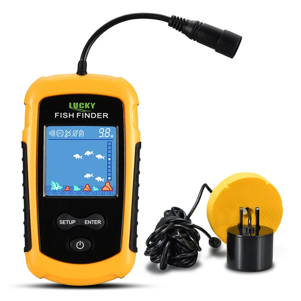 Lucky LCD Color Screen Portabl - مراجعة Fish Finder Cable وسعره