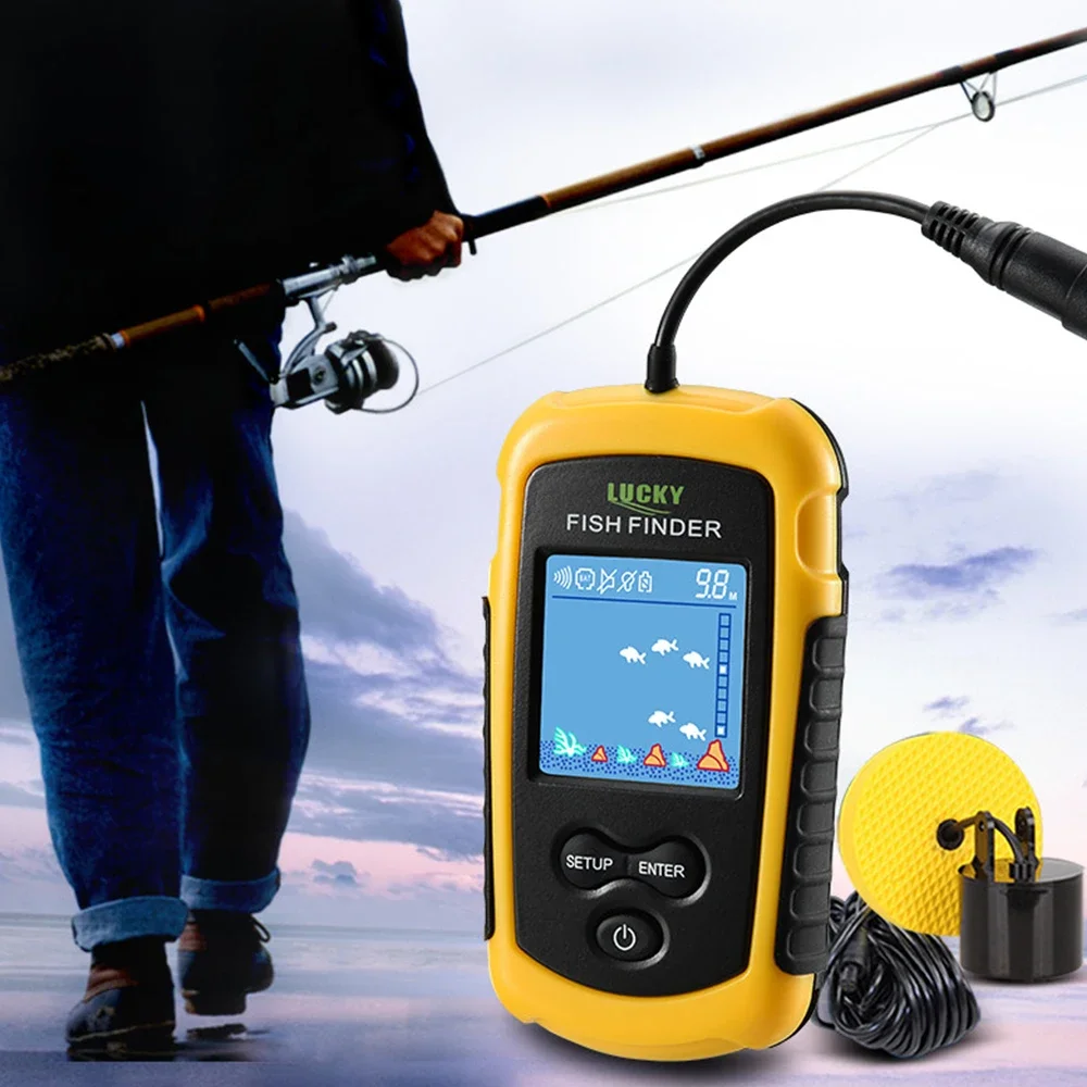 Lucky LCD Color Screen Portabl - مراجعة Fish Finder Cable وسعره