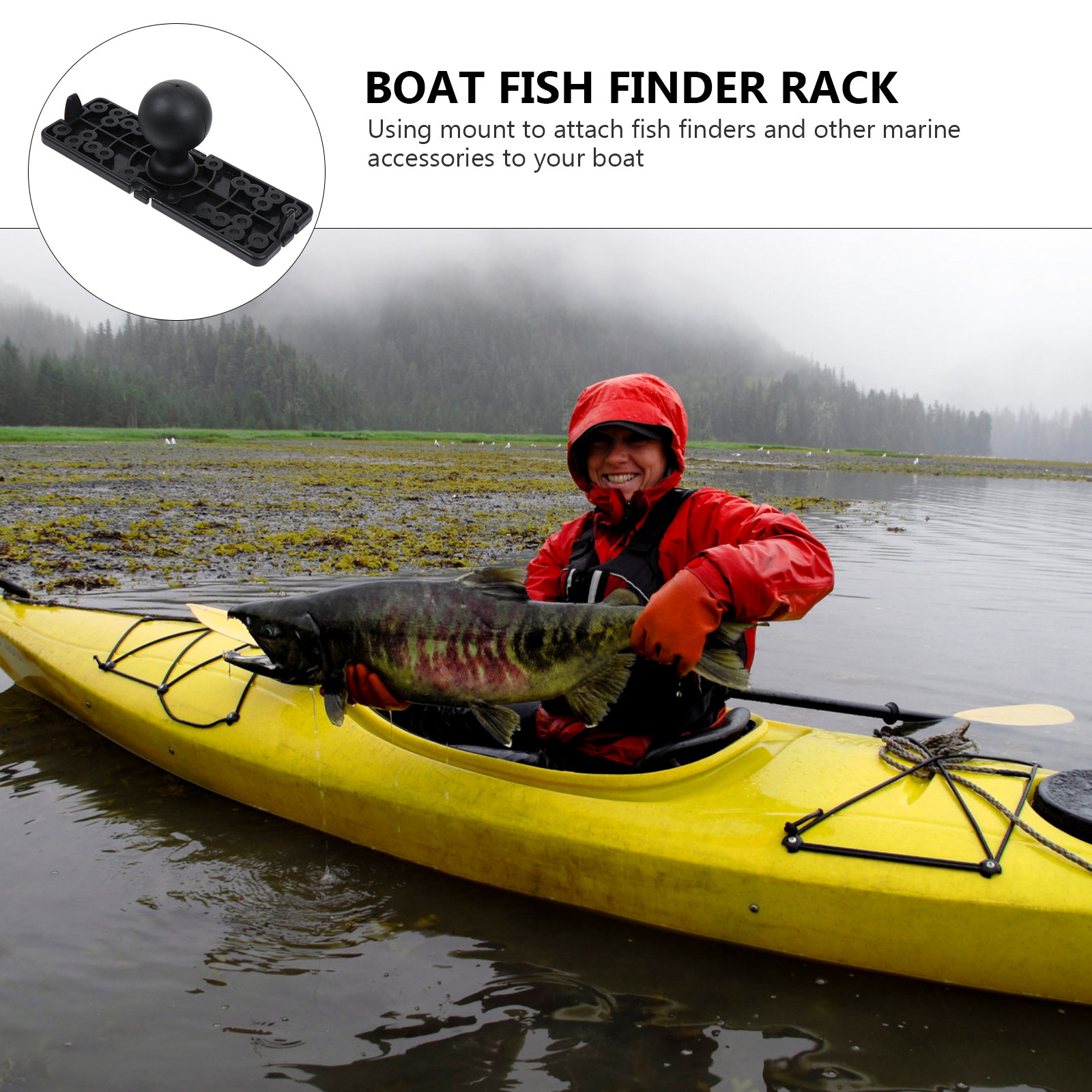 1Pcs Nylon Silicone Fish Finde - مراجعة Fish Finder Mount وسعره