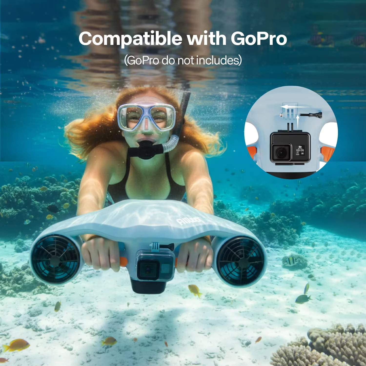 Asiwo MANTA 2 Underwater Scoot - مراجعة Underwater Camera وسعره