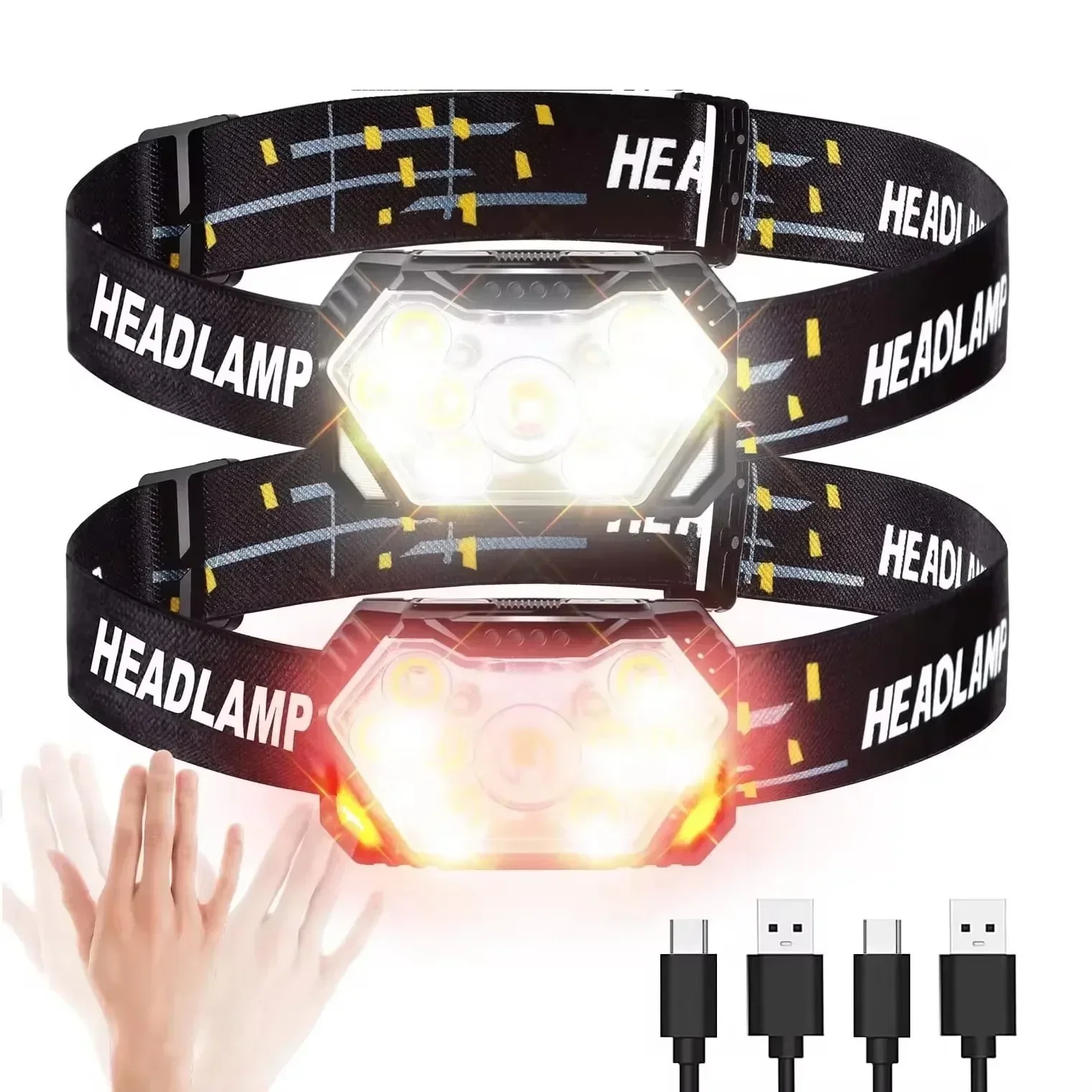 Powerful LED Sensor Headlamp U - مراجعة Fish Finder Battery وسعره