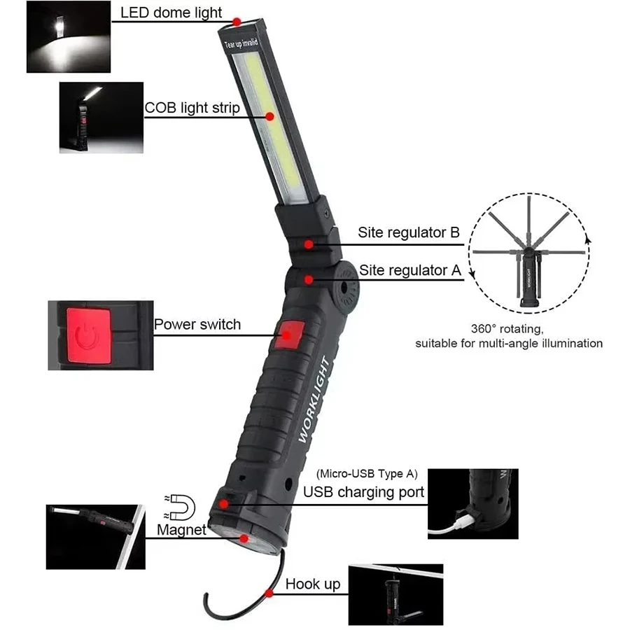 Rechargeable Magnetic Work Lig - مراجعة Fishing Light وسعره