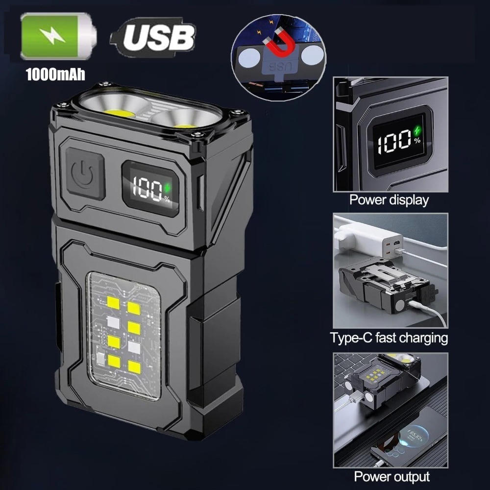 180° Rotatable LED Flashlight  - مراجعة Fishing Light وسعره