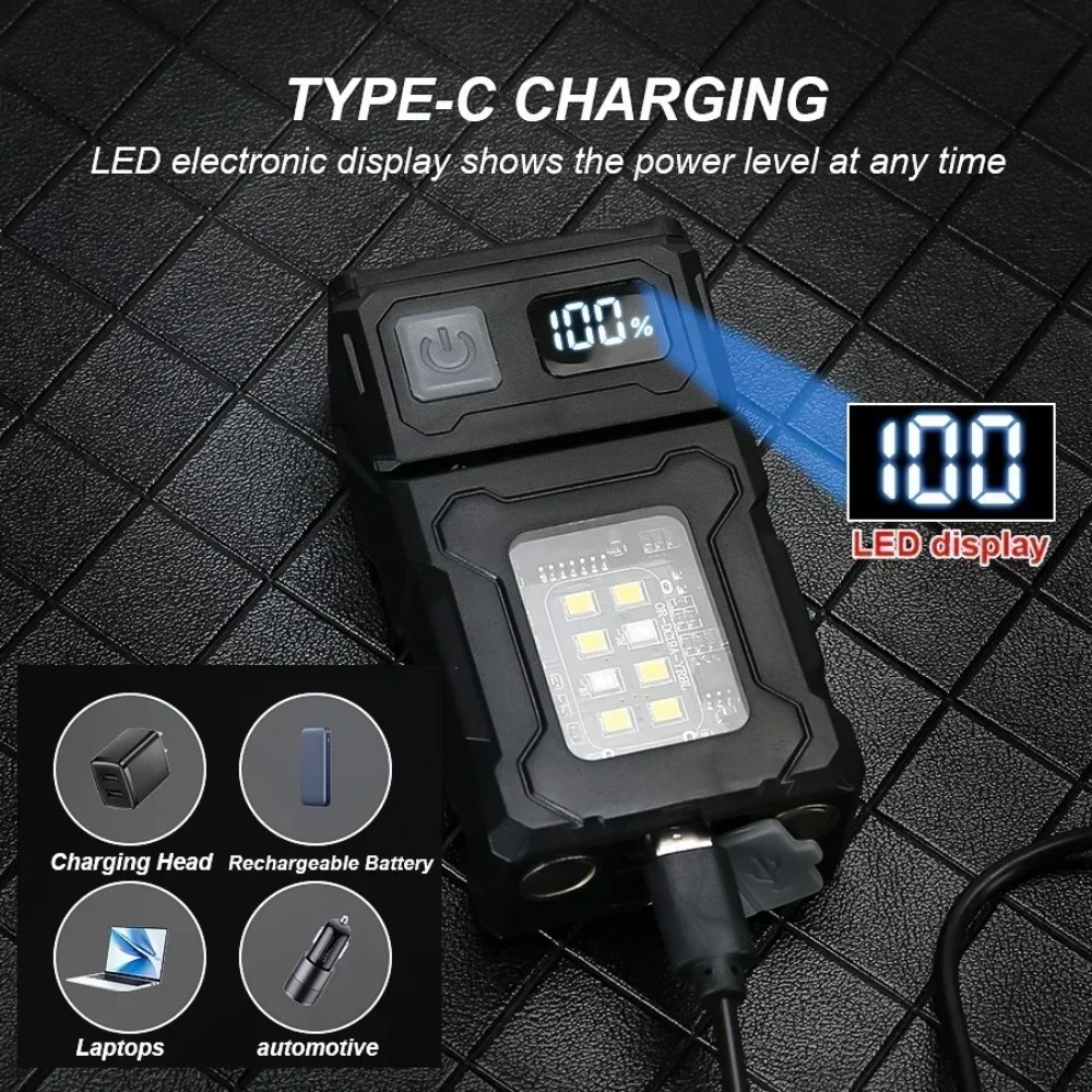 180° Rotatable LED Flashlight  - مراجعة Fishing Light وسعره