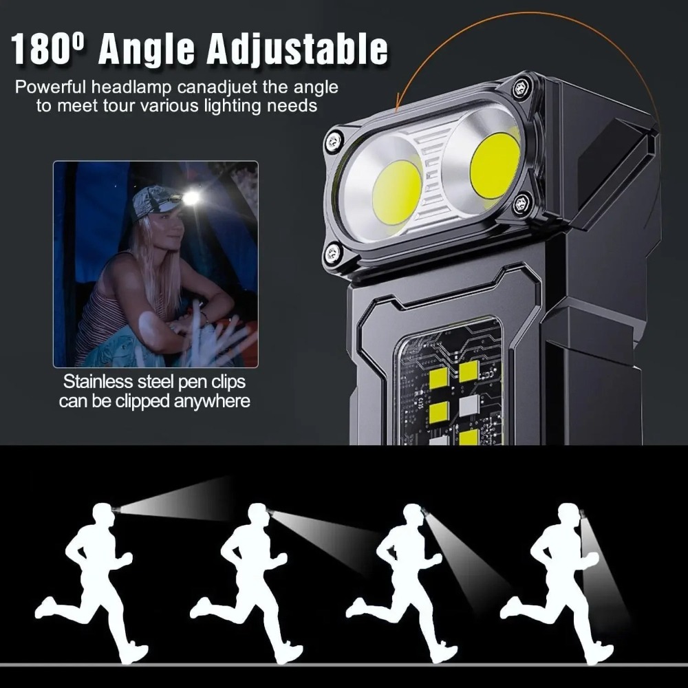 180° Rotatable LED Flashlight  - مراجعة Fishing Light وسعره