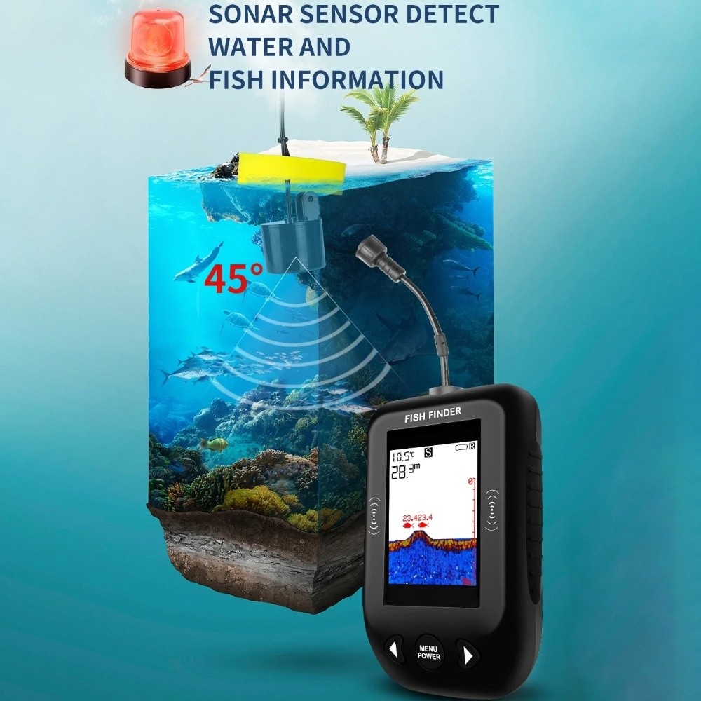 45 Degrees XF03 Fish Finders L - مراجعة Fish Finder Portable وسعره