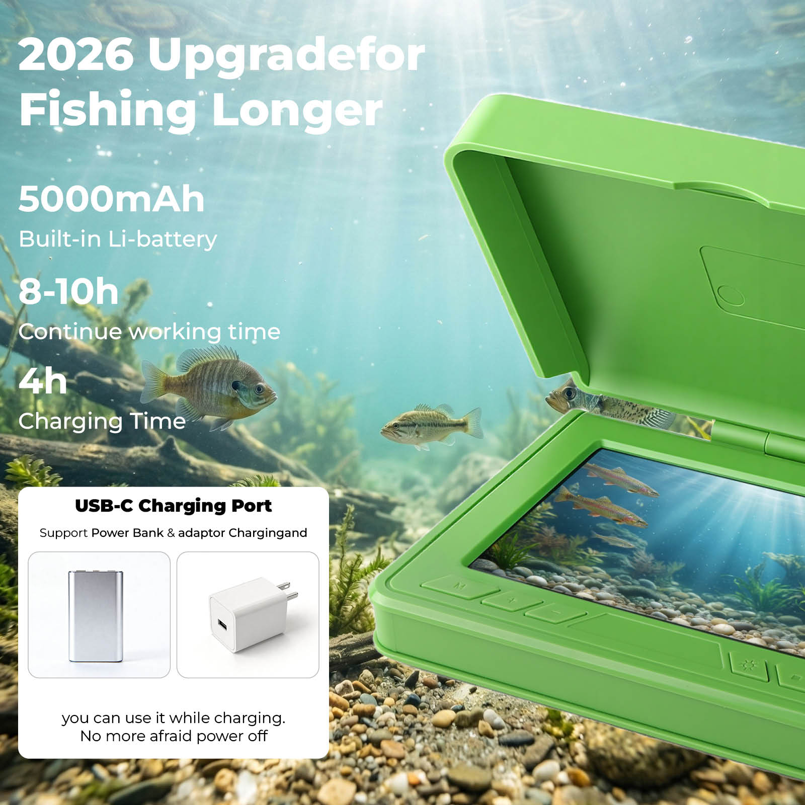 Portable Underwater Visual Fis - مراجعة Fish Finder Portable وسعره