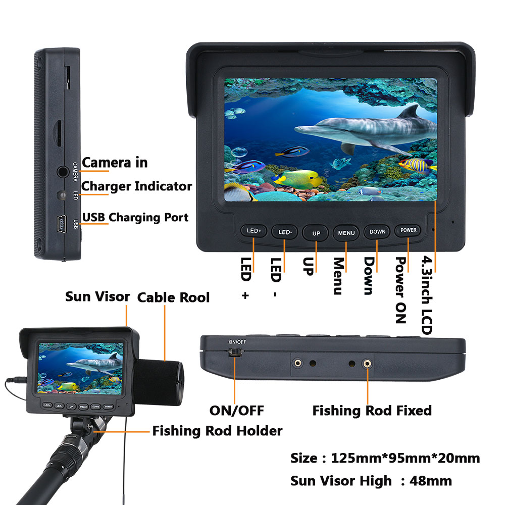15M 1200TVL Underwater Fishing - مراجعة Fish Finder Cable وسعره