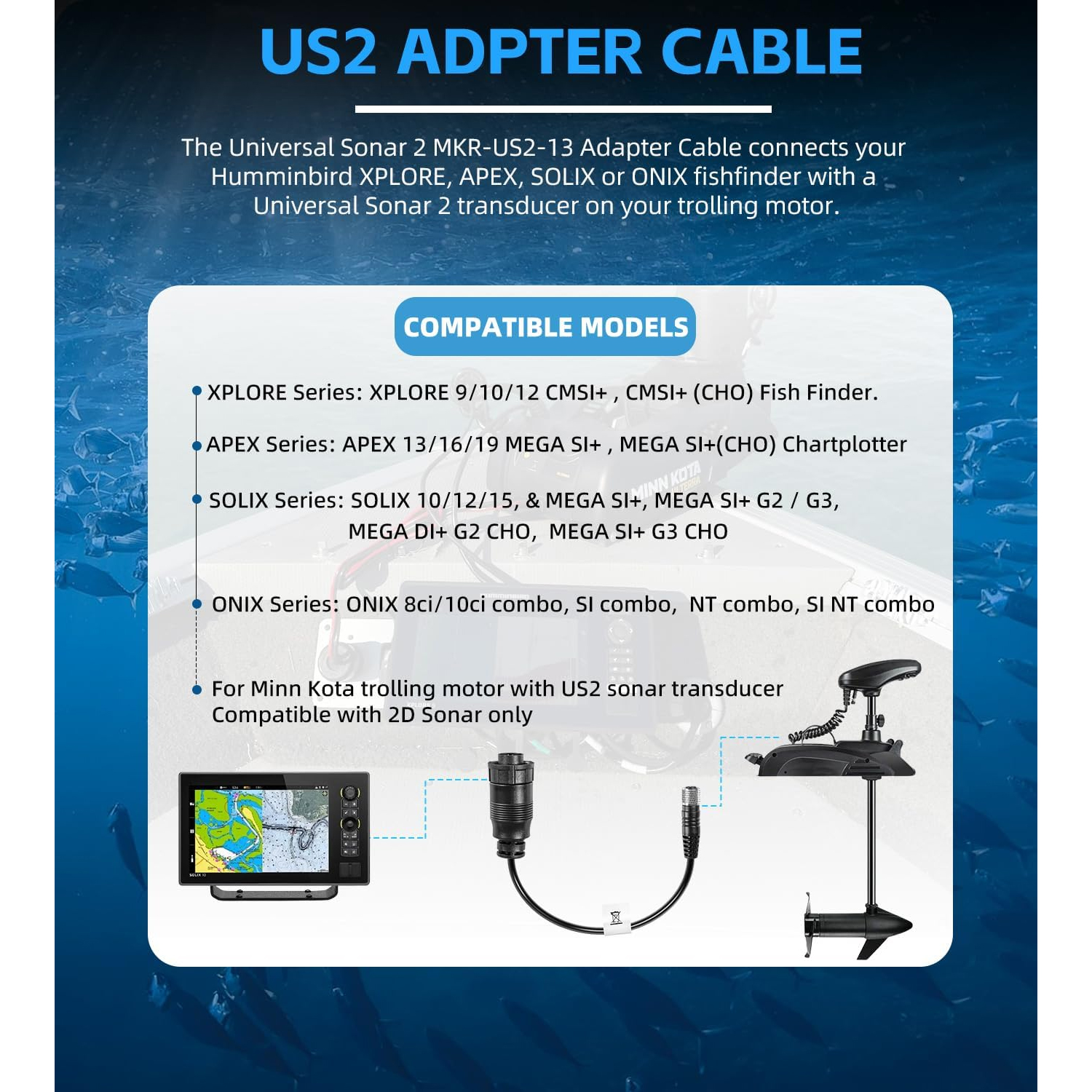 For Minn Kota MKR-US2-13 Unive - مراجعة Fish Finder Cable وسعره
