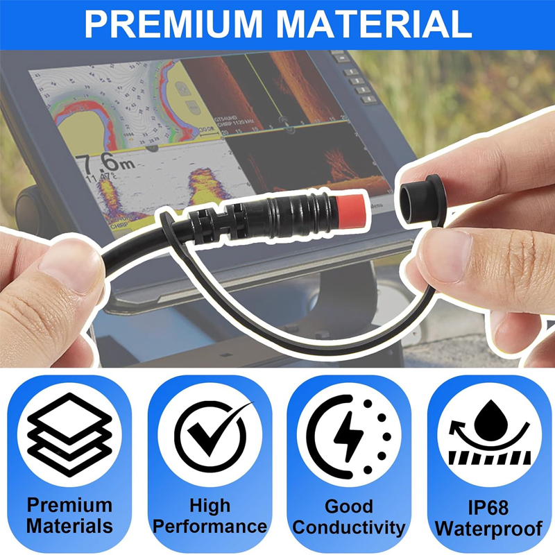 Marine 4-Pin Power Cable Conne - مراجعة Fish Finder Cable وسعره