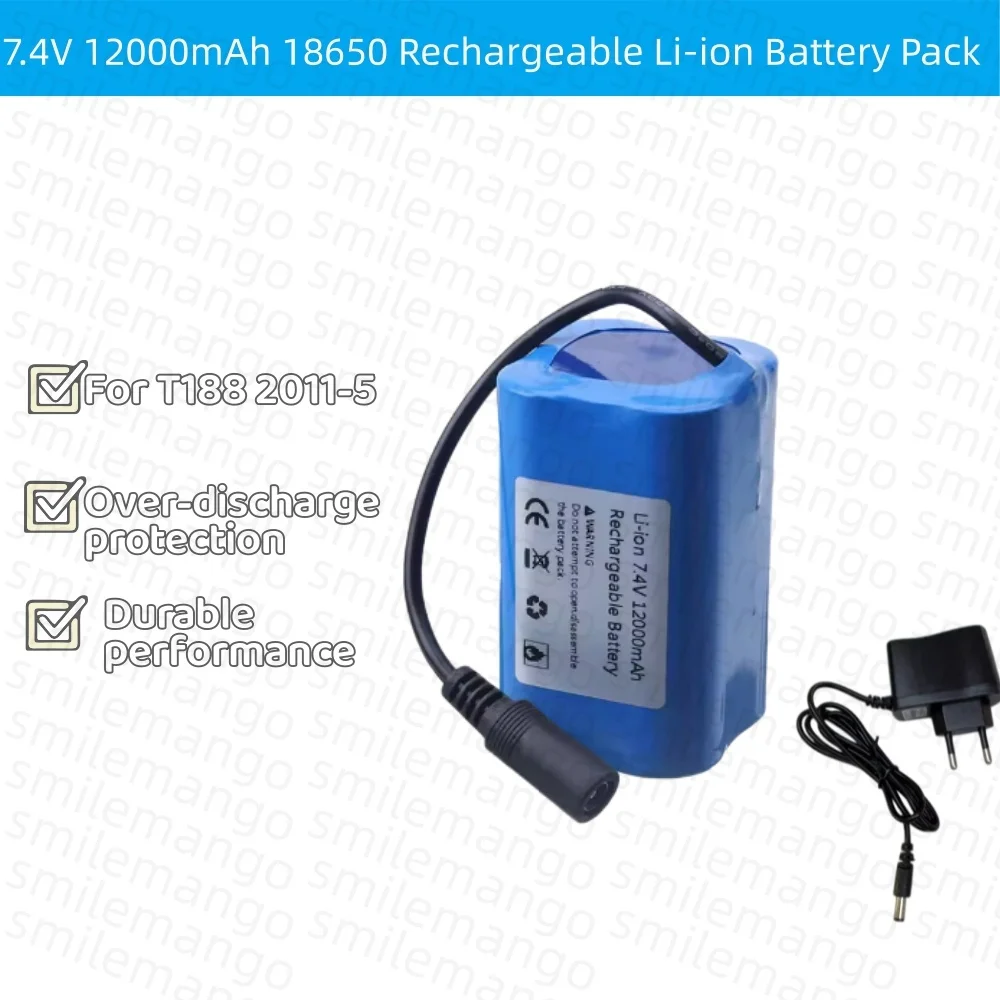 7.4V 12000mAh Battery with USB - مراجعة Fish Finder Charger وسعره