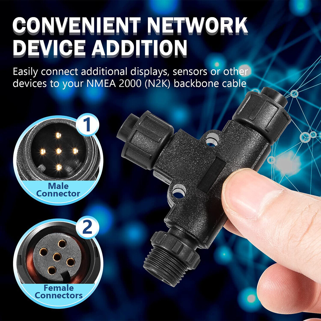 for NMEA 2000 Micro-C T-Connec - مراجعة Fish Finder Cable وسعره