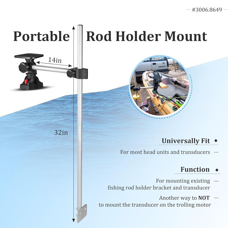 360° Rotation ,Marine Fish Fin - مراجعة Fish Finder Mount وسعره