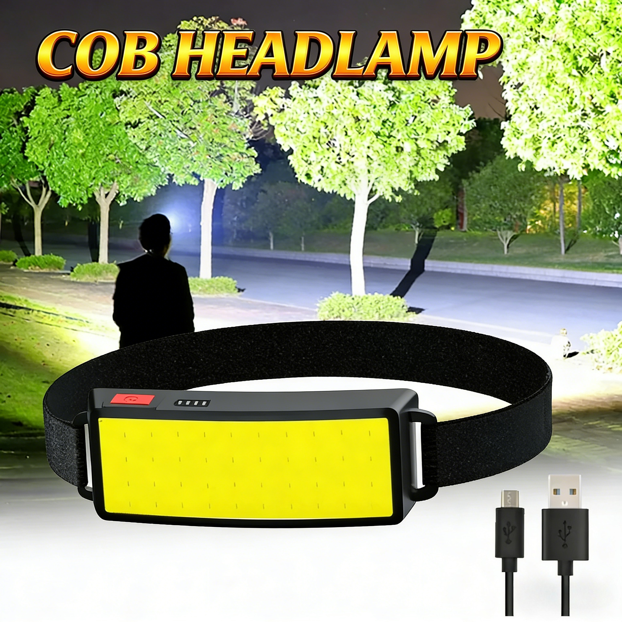 COB Portable LED Headlights Ou - مراجعة Fish Finder Battery وسعره