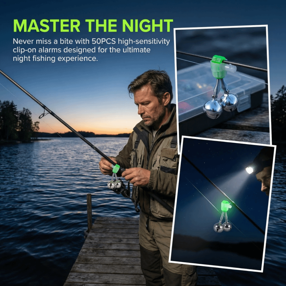 50PCS Portable Twin Spiral Fis - مراجعة Fish Alarm وسعره
