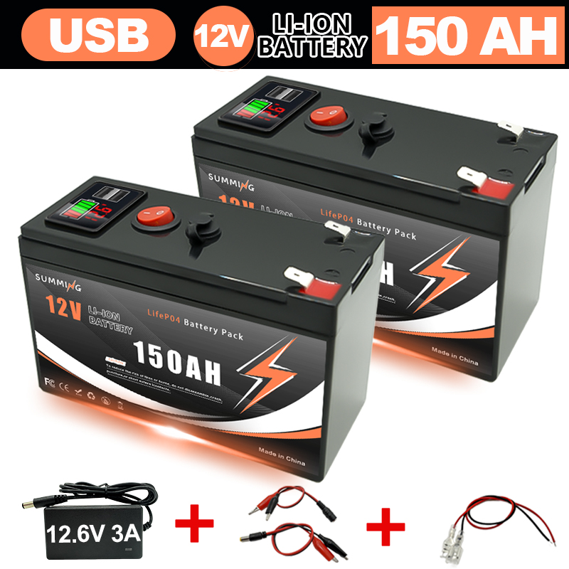 12V 150Ah Lithium  LiFeP04 Bat - مراجعة Fish Finder Charger وسعره