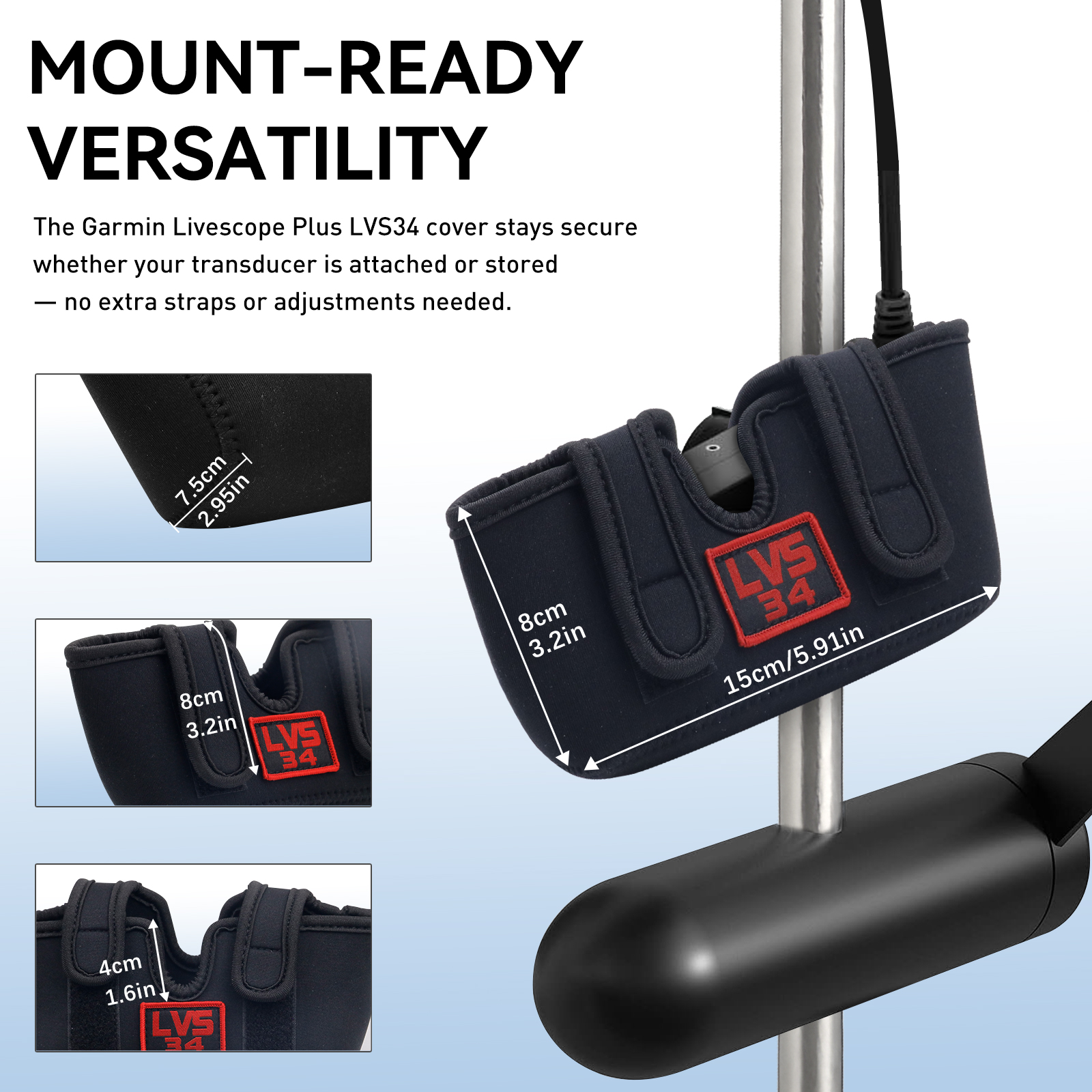 LVS34 Marine Garmin Transducer - مراجعة Fish Finder Case وسعره