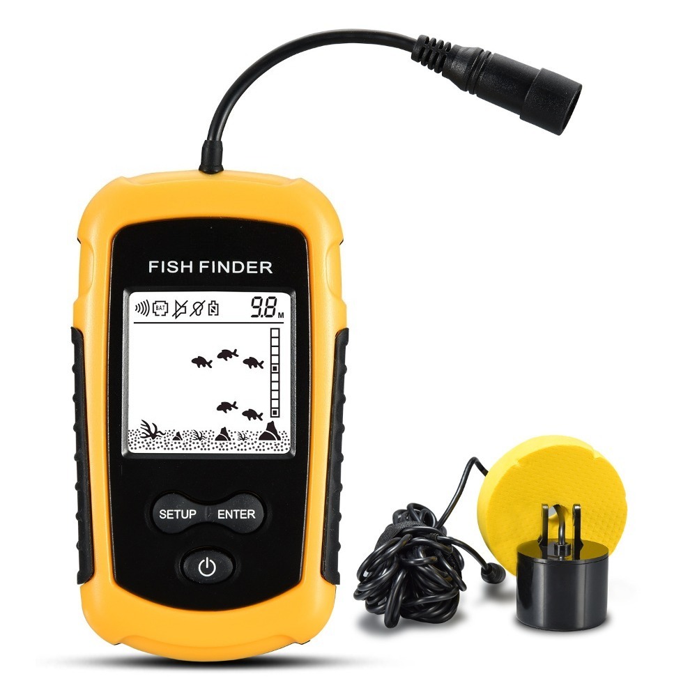 Wireless Sonar Detection Fish  - مراجعة Fish Finder Cable وسعره
