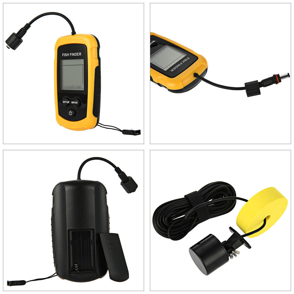Alarm 100M Portable Sonar Fish - مراجعة Fish Finder Portable وسعره