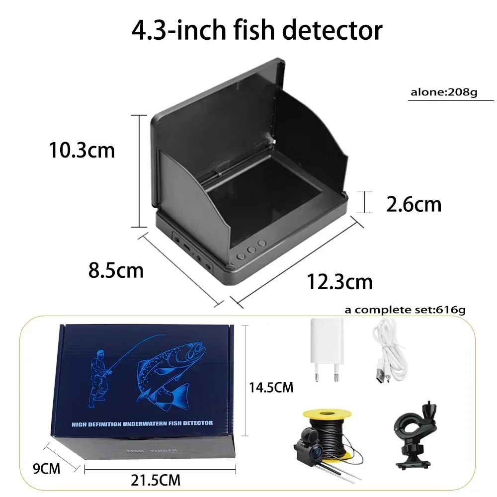 YS43A 4.3-inch Fish Detector U - مراجعة Fish Finder Battery وسعره