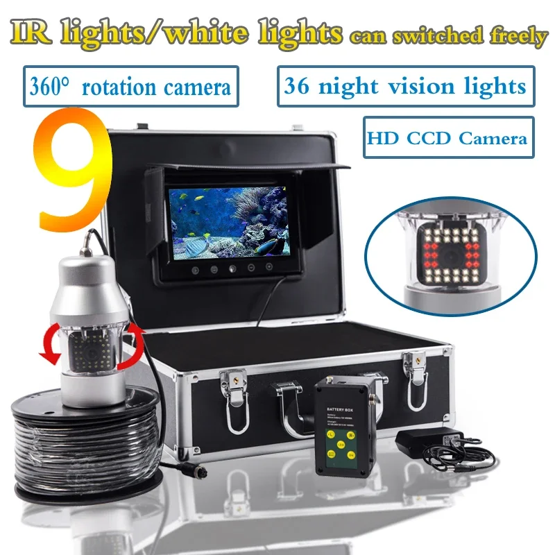 Fish finder F08A 9inch Underwa - مراجعة Fishing Camera وسعره