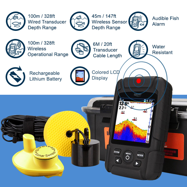 FF718LiC 2-in-1 LUCKY Fishfind - مراجعة Fish Finder Cable وسعره