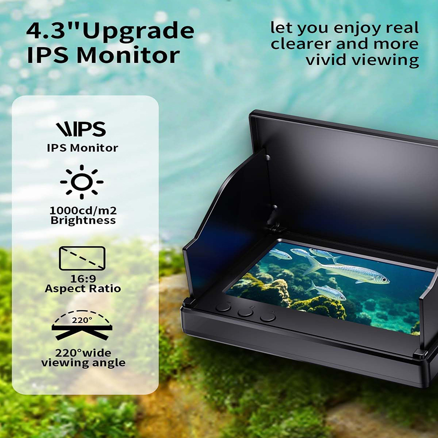 FOURQ Handheld 1080P 4.3'' LCD - مراجعة Fish Finder Portable وسعره