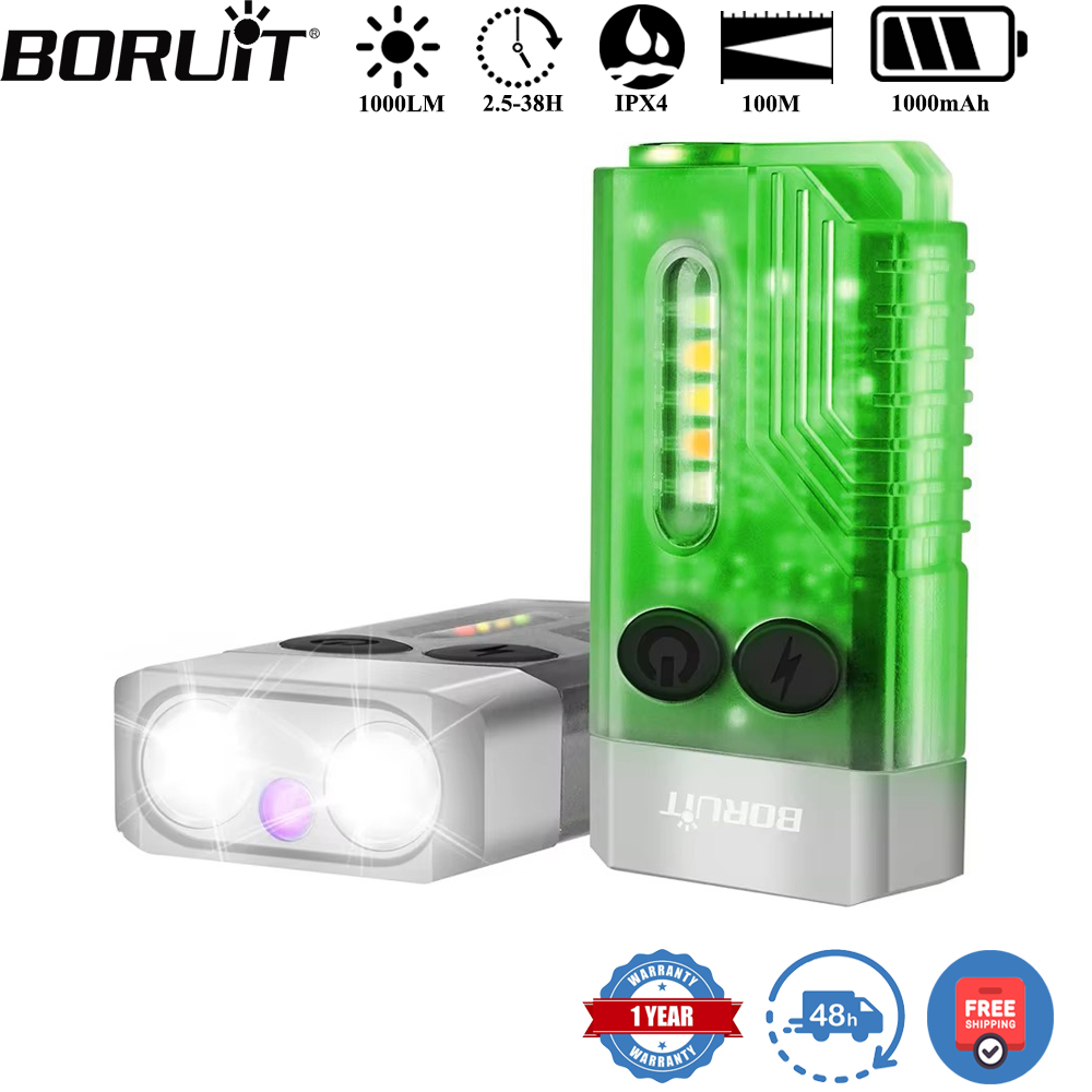 BORUiT V10 Keychain UV LED EDC - مراجعة Fishing Light وسعره