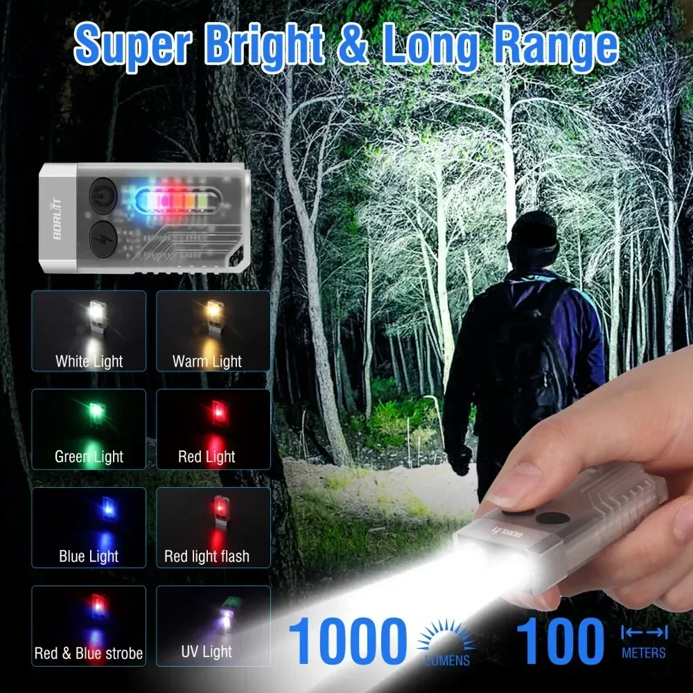 BORUiT V10 Keychain UV LED EDC - مراجعة Fishing Light وسعره