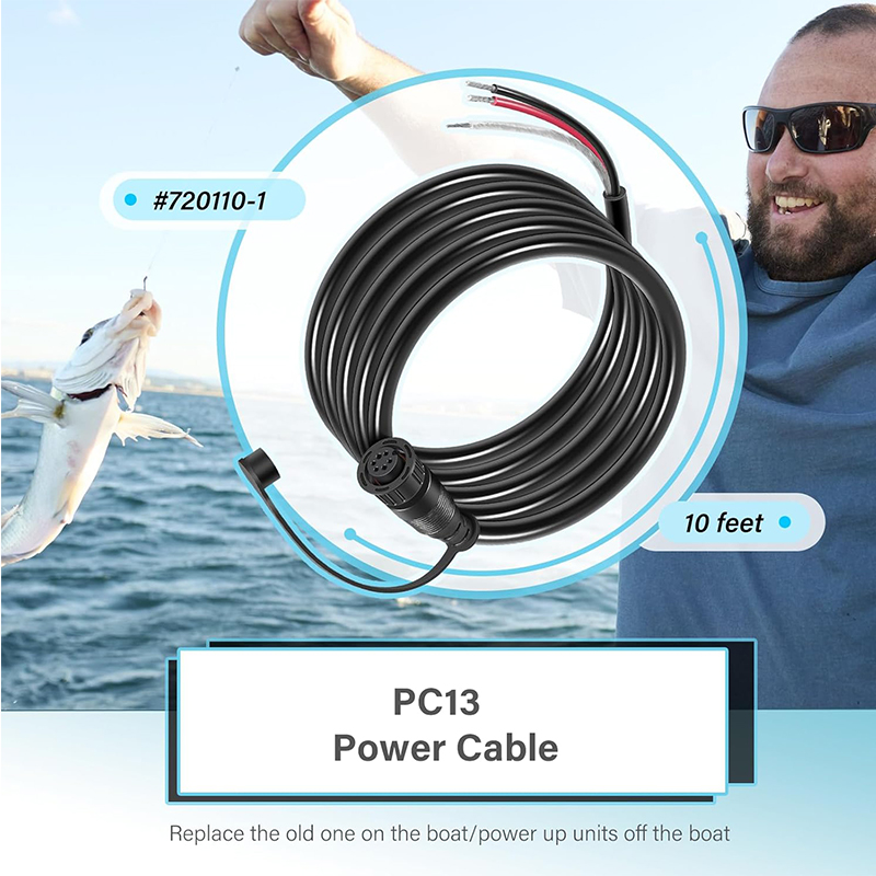 720110-1 PC13 Power Cable for  - مراجعة Fish Finder Cable وسعره