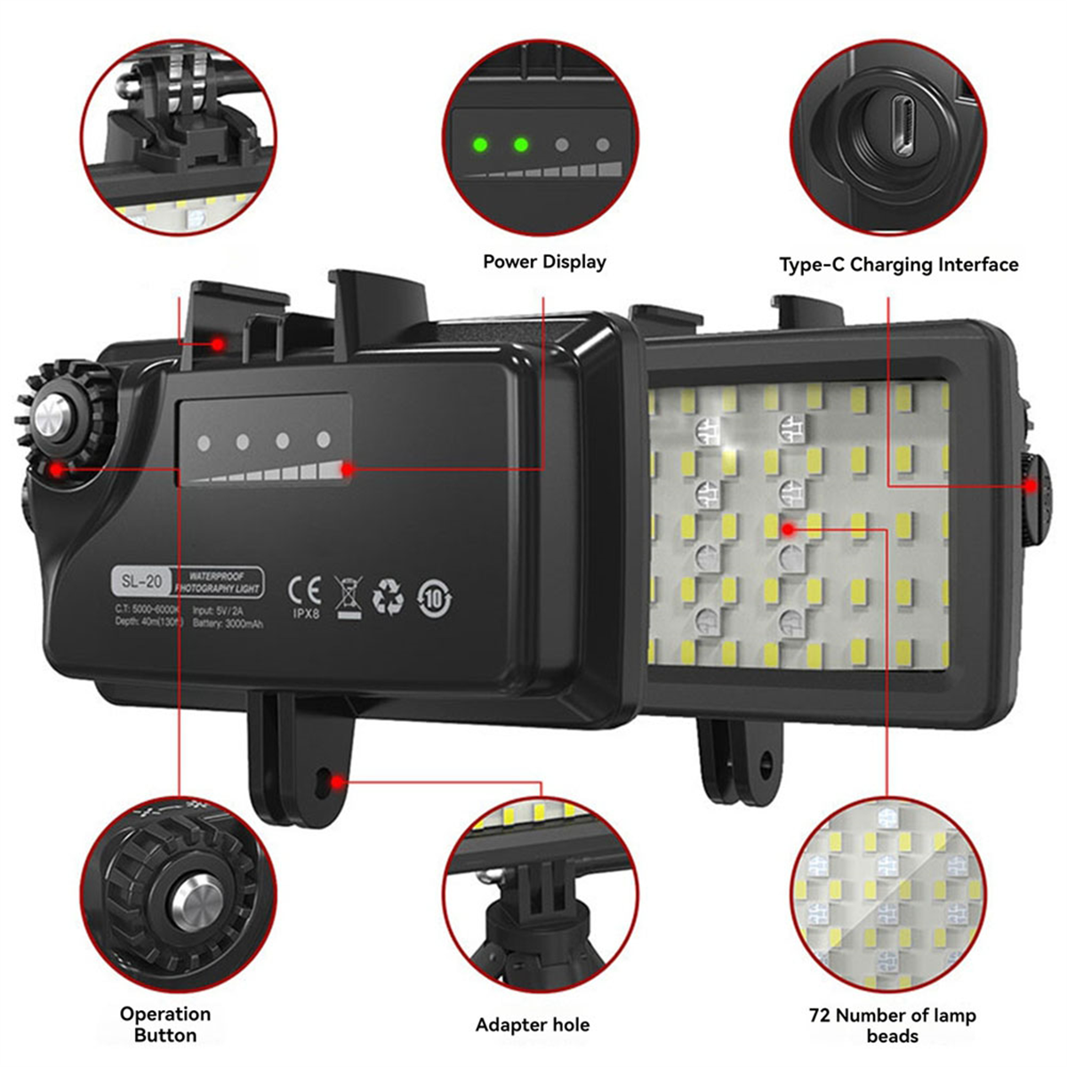 【Last-Chance!】LED Photographic - مراجعة Underwater Camera وسعره