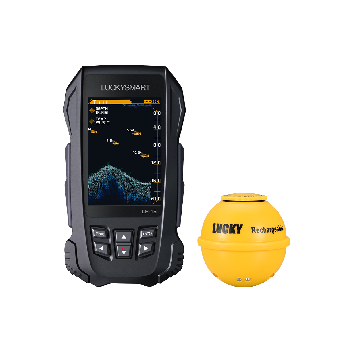 LUCKYSMART LH-1B Wireless Port - مراجعة Fish Finder Portable وسعره