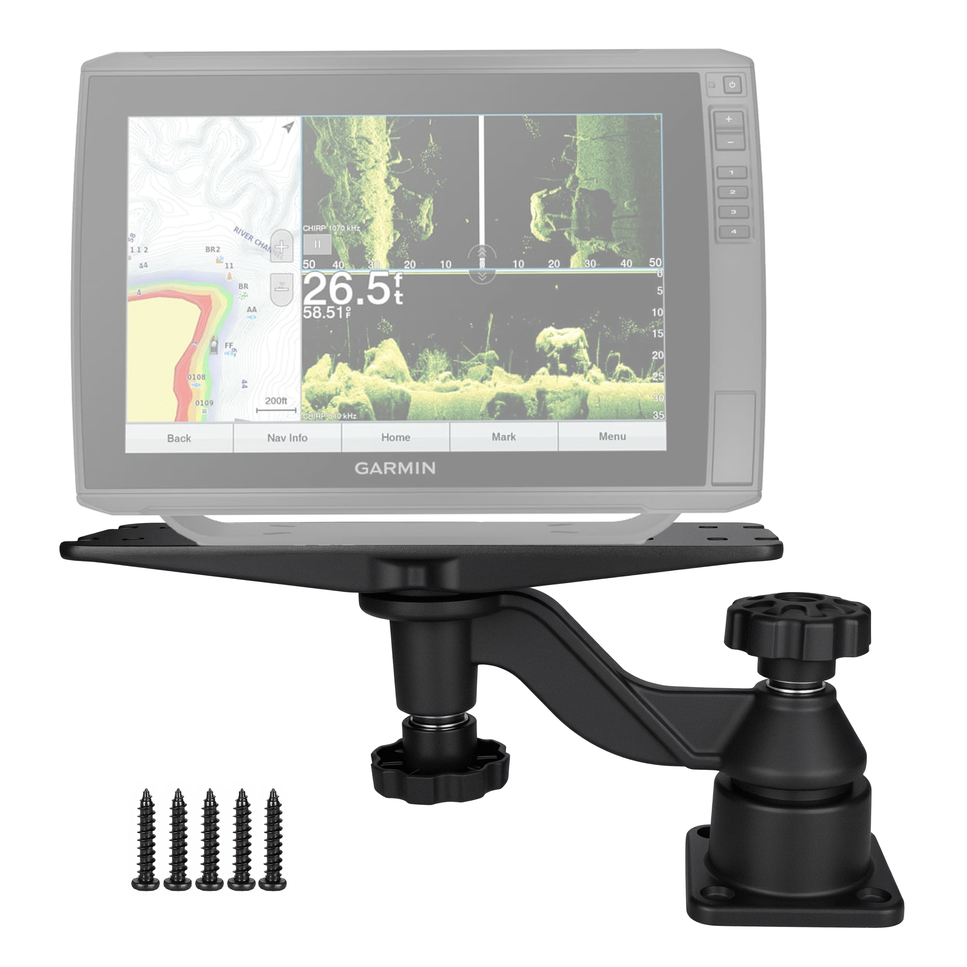 Heavy-duty vertical base mount - مراجعة Fish Finder Mount وسعره