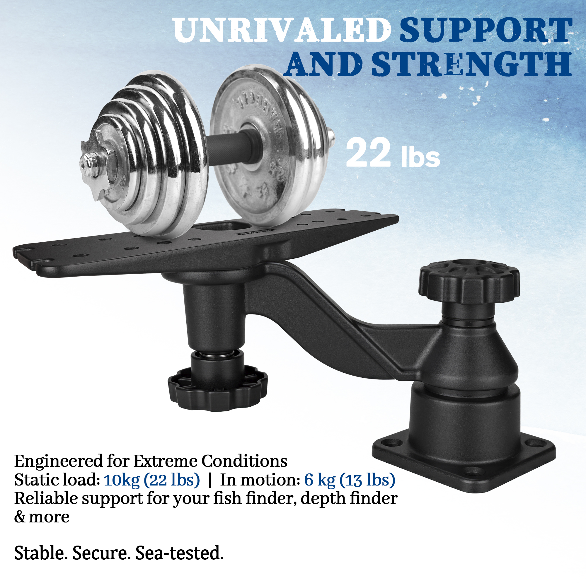 Heavy-duty vertical base mount - مراجعة Fish Finder Mount وسعره