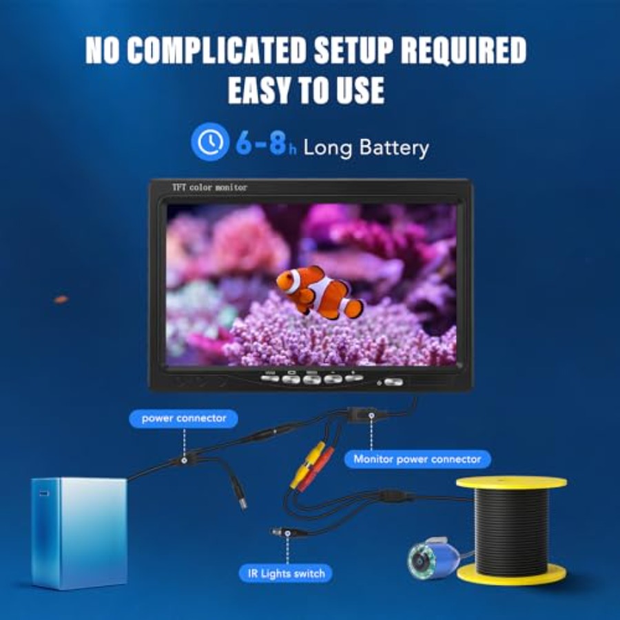 Portable fish finder for lake, - مراجعة Fishing Camera وسعره
