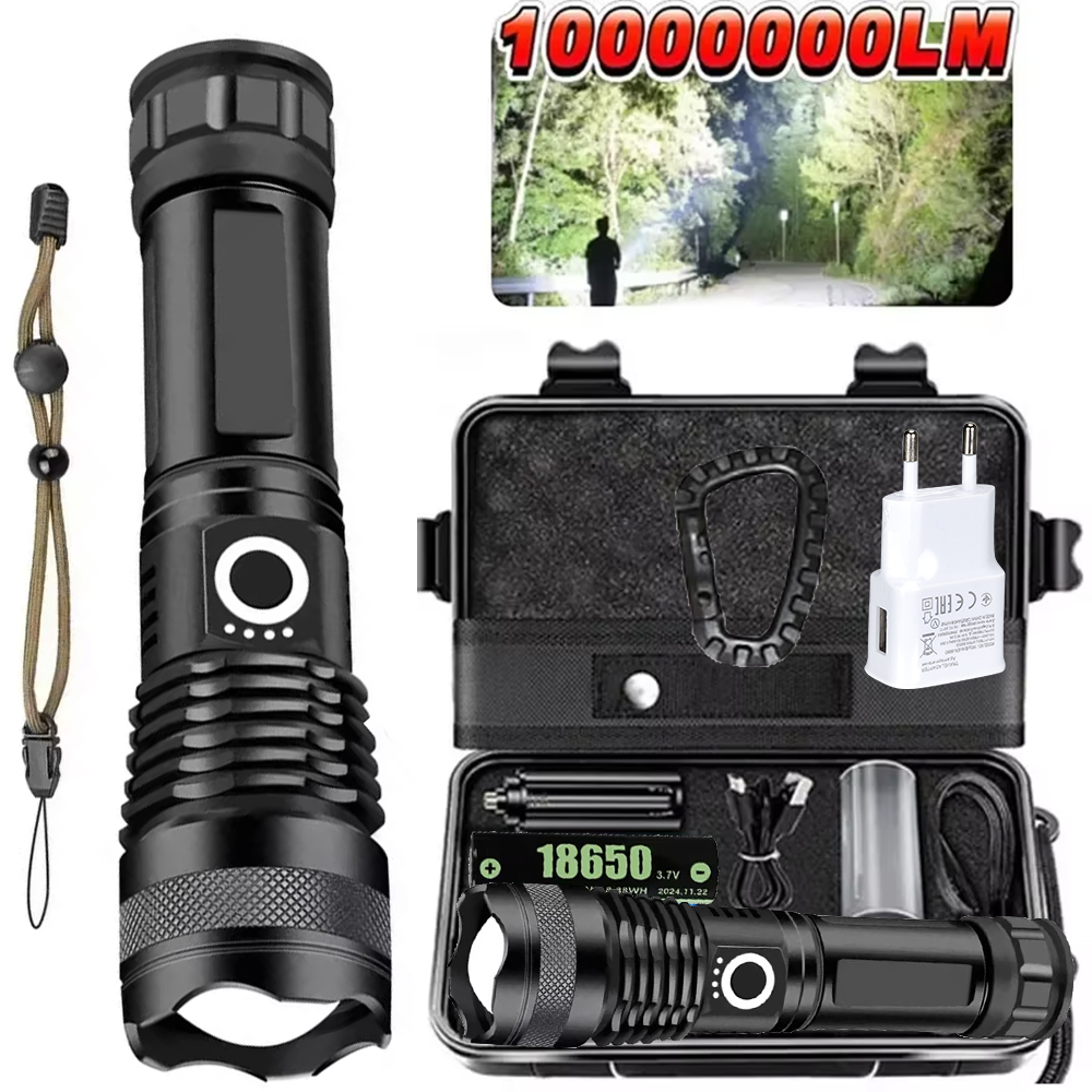 High Power LED Flashlight Rech - مراجعة Fishing Light وسعره