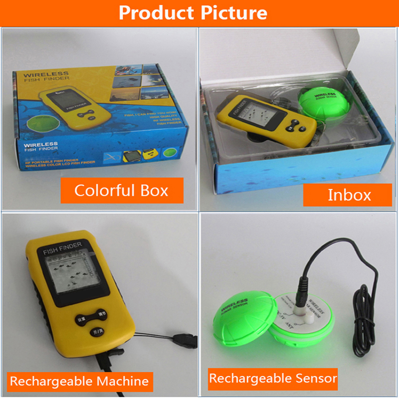 Brand New Colorful Wireless Fi - مراجعة Fishing Depth Finder وسعره