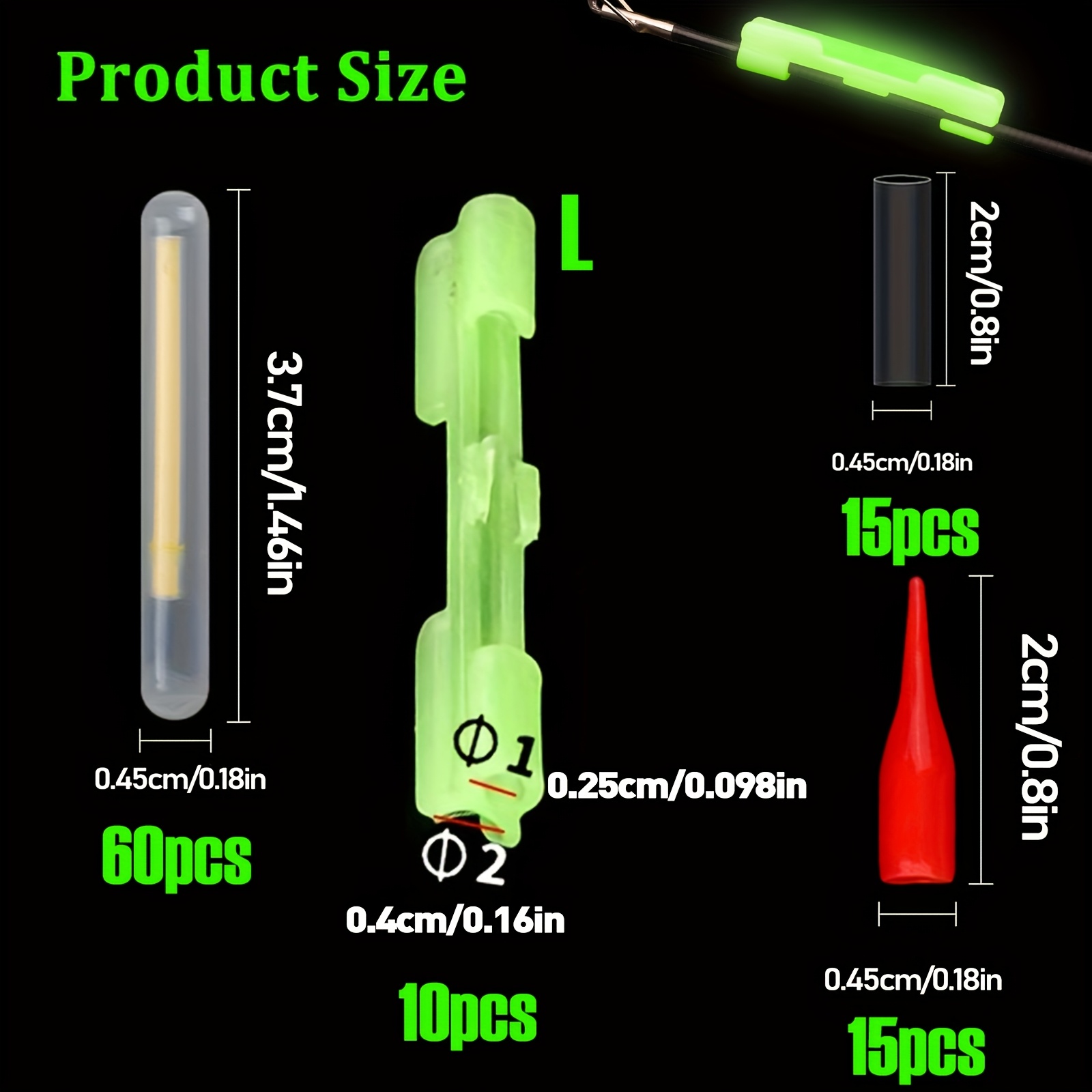 100PCS Fishing Glow Sticks Set - مراجعة Fish Alarm وسعره